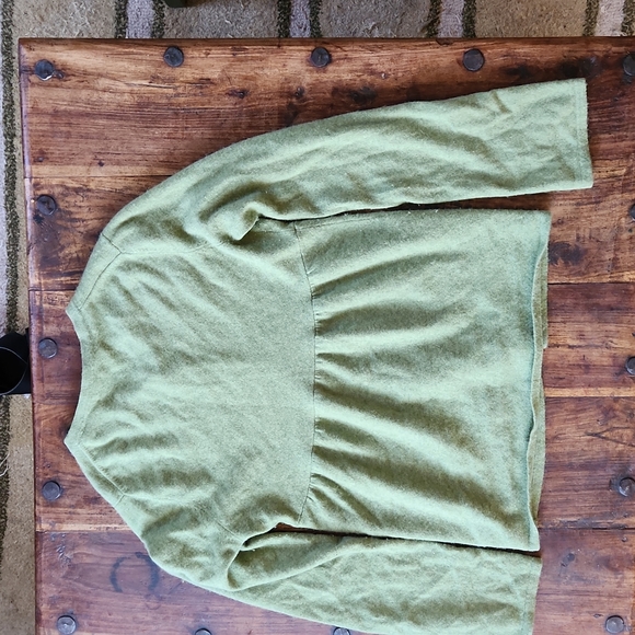 Simply Cashmere green Cashmere cardigan - Picture 3 of 3